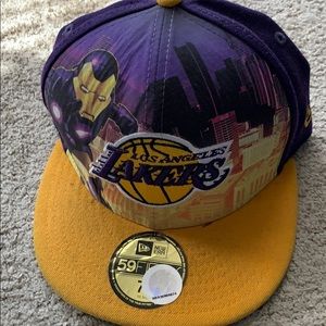 Mitchell & Ness Iron Man LA Lakers Hat